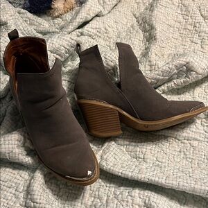 Cape Robbin Charcoal Ankle Booties